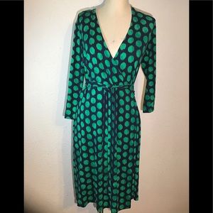 Gap Jersey Wrap Dress Blue and Green size small